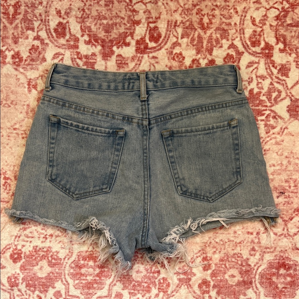 Forever 21 Light Blue High-Rise Denim Cutoff Shorts - Picture 3 of 5